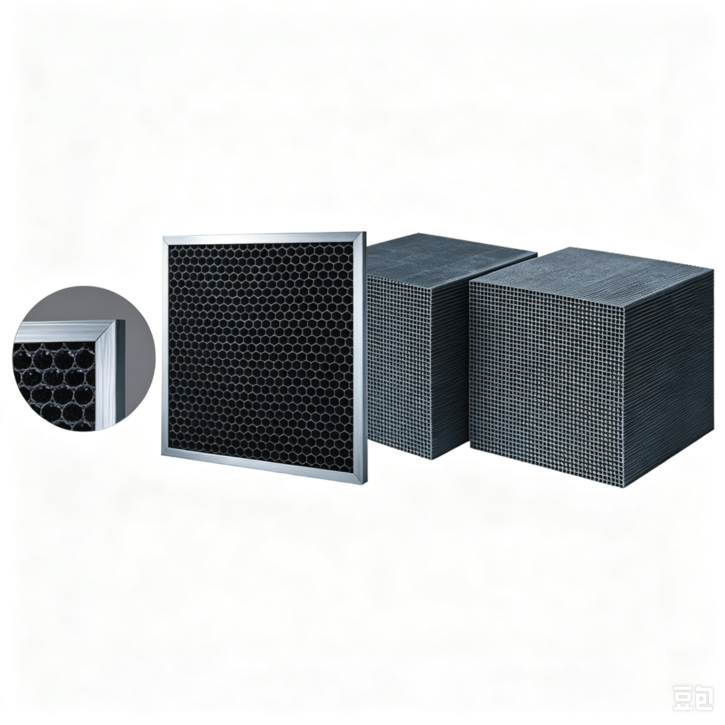 Honeycomb activated carbon filter